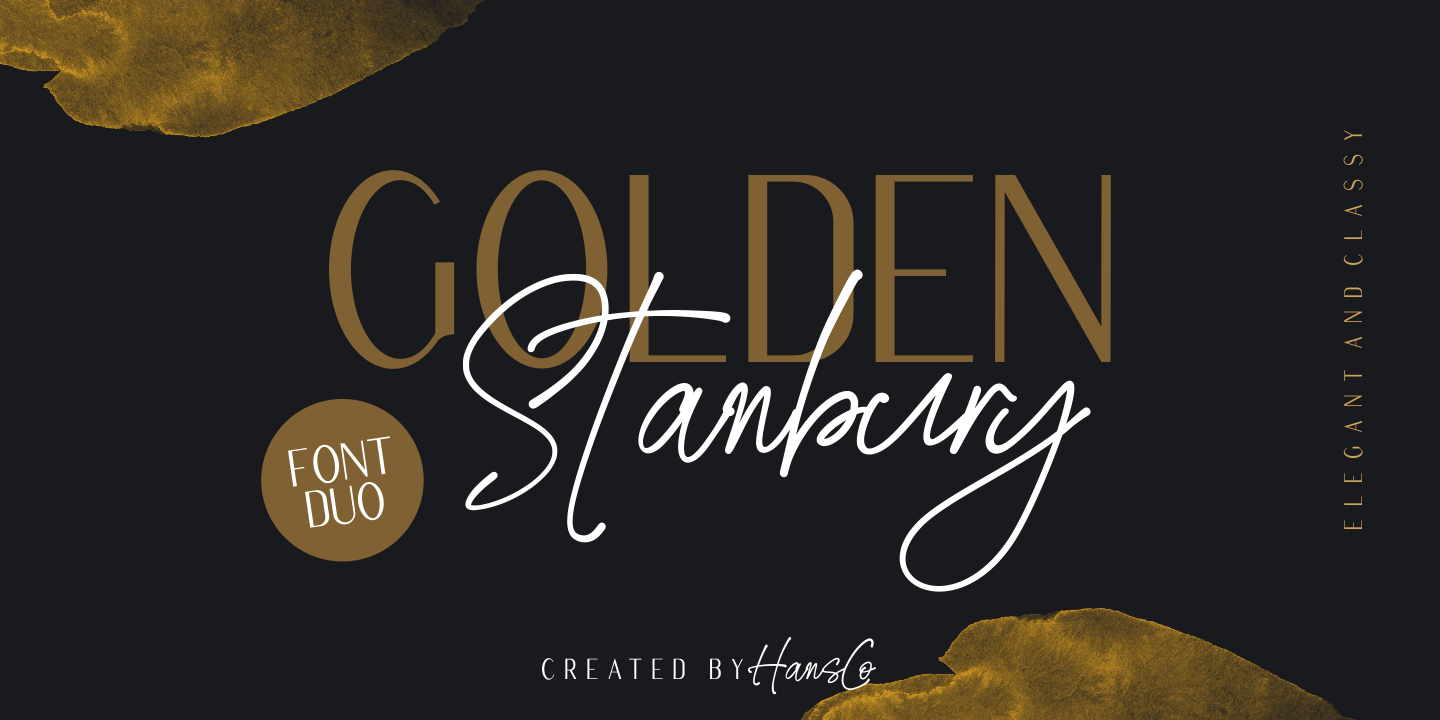 Beispiel einer Golden Stanbury Signature-Schriftart